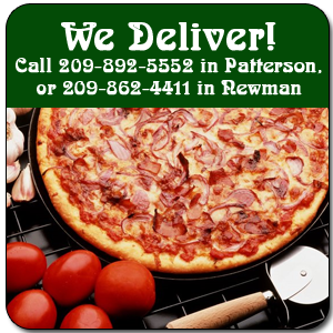 Pizza - Patterson, CA - Pizza Plus - We Deliver! Call 209-892-5552 in Patterson, or 209-862-4411 in Newman